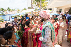 Indian groom during his Dwar Puja. Indian groom during his Dwar Puja.