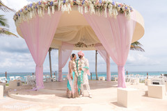 Adorable Indian bride and groom by the beach. Adorable Indian bride and groom by the beach.