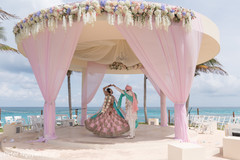 Gorgeous Indian bride and groom in traditional outfits. Gorgeous Indian bride and groom in traditional outfits.