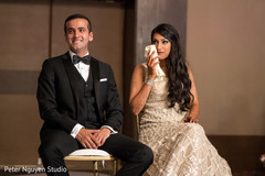 Indian bride and groom during a game. Indian bride and groom during a game.