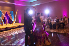 Indian bride and groom during the reception Indian bride and groom during the reception
