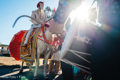 Indian groom riding on his baraat horse. Indian groom riding on his baraat horse.