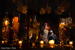 Dreamy photo of Indian couple on their reception outfit. Dreamy photo of Indian couple on their reception outfit.