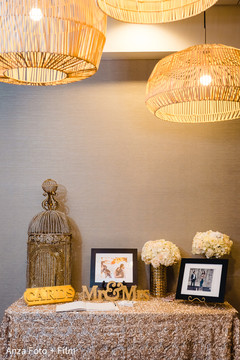 Cheerful Indian wedding guest book table. Cheerful Indian wedding guest book table.