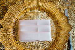 Elegant Indian wedding reception napkin decor. Elegant Indian wedding reception napkin decor.