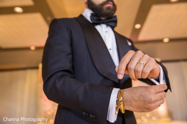 Indian groom getting ready for the ceremony