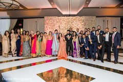 Indian newlyweds with their special guests Indian newlyweds with their special guests