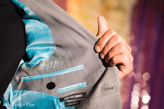 Indian grooms personalized suit for sangeet. Indian grooms personalized suit for sangeet.