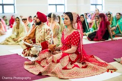 Indian bride and groom during the ceremony Indian bride and groom during the ceremony