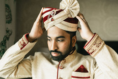 Indian groom getting ready for the ceremony Indian groom getting ready for the ceremony