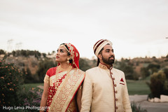 Indian bride and groom outdoors Indian bride and groom outdoors