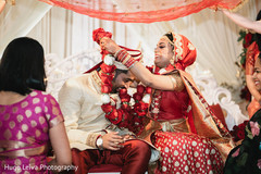 Maharani and Indian groom during the rituals Maharani and Indian groom during the rituals