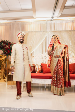 Indian bride and groom at the reception Indian bride and groom at the reception