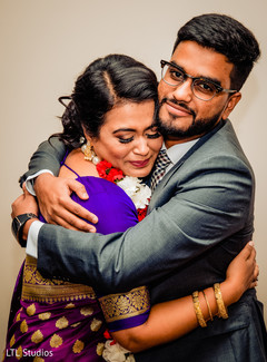 Indian bride and special guest having a tender moment Indian bride and special guest having a tender moment