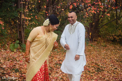 Indian bride and couple outdoors Indian bride and couple outdoors