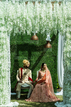 Indian bride and groom posing Indian bride and groom posing