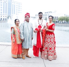 Enchanting Indian wedding family portrait. Enchanting Indian wedding family portrait.