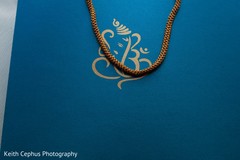 Closeup capture of Ganesha Puja on a favor paper bag. Closeup capture of Ganesha Puja on a favor paper bag.