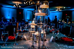 Unique Indian wedding reception table candle decor. Unique Indian wedding reception table candle decor.