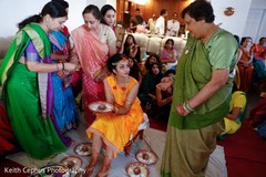 See this lovely Indian bride at her haldi rituals. See this lovely Indian bride at her haldi rituals.