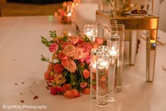 Incredible Indian wedding reception stage candles decor. Incredible Indian wedding reception stage candles decor.