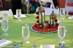 Elegant Indian pre-wedding table centerpiece decor. Elegant Indian pre-wedding table centerpiece decor.