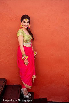 Impeccable Indian bride on her sangeet outfit. Impeccable Indian bride on her sangeet outfit.