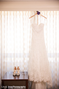 Elegant Indian bridal white wedding dress and shoes. Elegant Indian bridal white wedding dress and shoes.