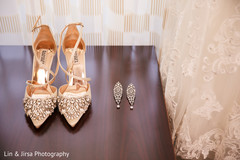 Incredible Indian bridal wedding shoes and earrings. Incredible Indian bridal wedding shoes and earrings.