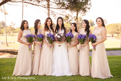 Incredible Indian bride and bridesmaids on ceremony outfits. Incredible Indian bride and bridesmaids on ceremony outfits.
