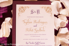 Closeup capture of Indian wedding invitation. Closeup capture of Indian wedding invitation.