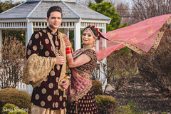 Heartwarming Indian bride and groom's first look. Heartwarming Indian bride and groom's first look.