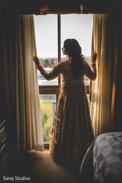 Incredible Indian bride on her reception outfit. Incredible Indian bride on her reception outfit.