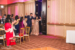 Indian couple entering their reception. Indian couple entering their reception.