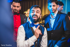 Indian groomsmen dancing at reception. Indian groomsmen dancing at reception.