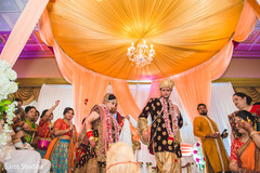 Indian bride and groom during the Saptapadi. Indian bride and groom during the Saptapadi.