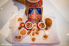 Indian wedding ceremony altar for Ganesha Puja. Indian wedding ceremony altar for Ganesha Puja.