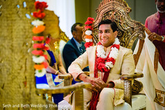 Welcoming of the groom to the mandap. Welcoming of the groom to the mandap.