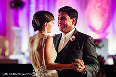 Lovely Indian bride and groom's first dance. Lovely Indian bride and groom's first dance.
