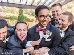 Groomsmen with Indian groom Groomsmen with Indian groom