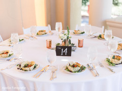 Elegant Indian wedding table setup. Elegant Indian wedding table setup.