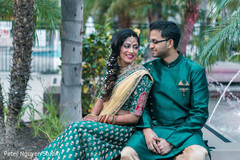 Maharani and Indian groom outdoors Maharani and Indian groom outdoors