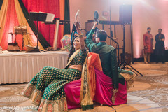 Maharani and Indian groom during the games Maharani and Indian groom during the games