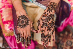 Indian bride showing her mehndi Indian bride showing her mehndi
