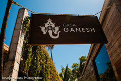 Indian wedding location sign. Indian wedding location sign.