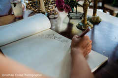 Closeup capture of Indian wedding guest book signature. Closeup capture of Indian wedding guest book signature.