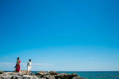 Beach themed bride and groom capture Beach themed bride and groom capture