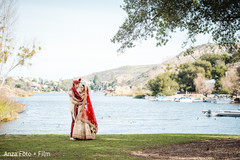 Cute indian bride and groom's first look capture Cute indian bride and groom's first look capture