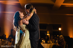 Indian lovebirds dancing at reception. Indian lovebirds dancing at reception.