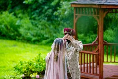 Indian bride and groom meeting Indian bride and groom meeting
